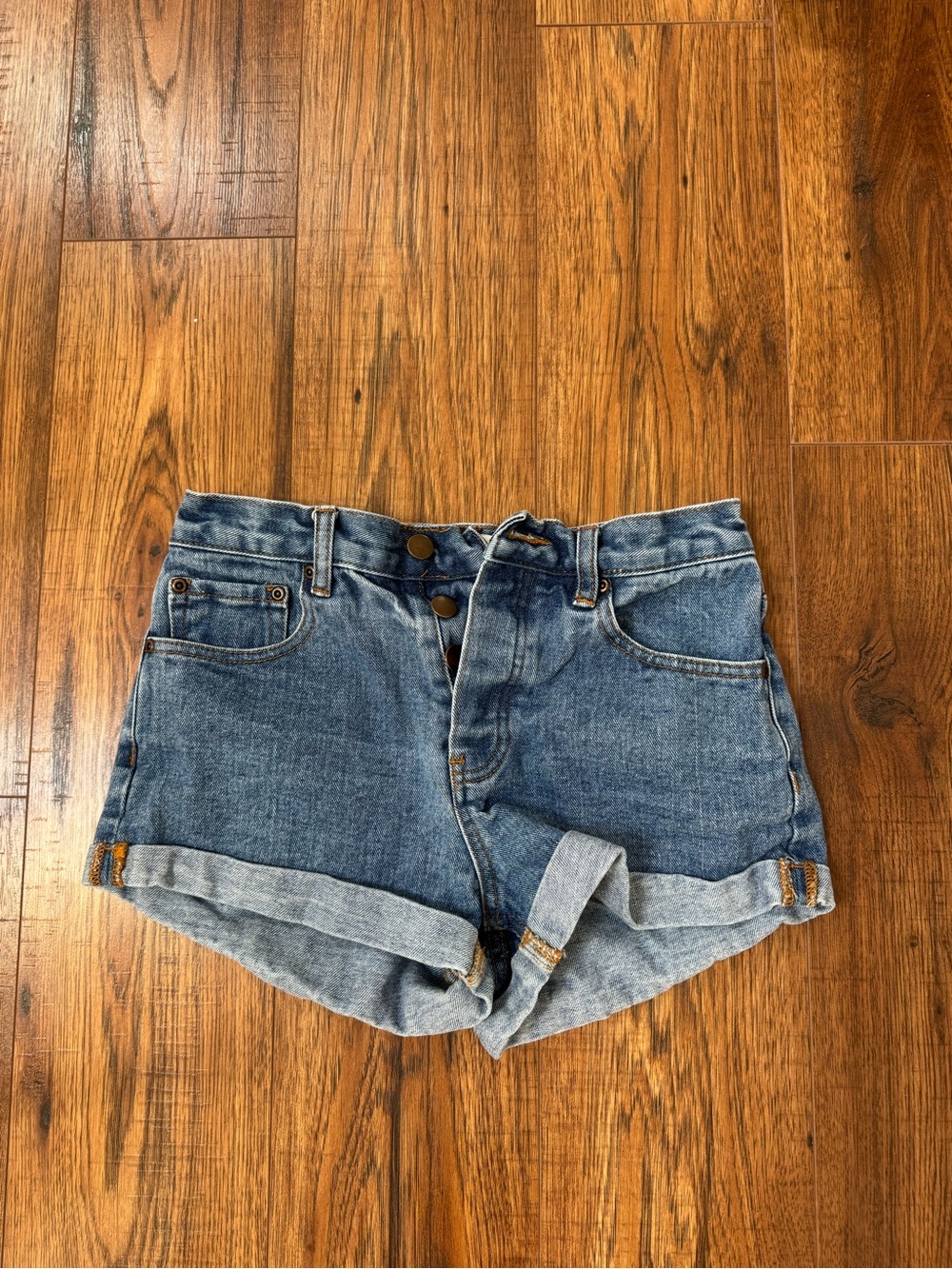 Medium wash 2” denim shorts